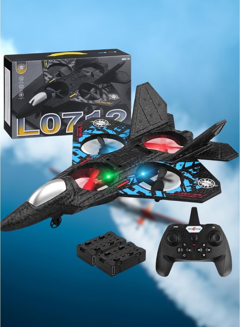 طائرة تعمل بالتحكم عن بعد 2.4 جيجا هرتز طائرة مقاتلة – كوادكوبتر طائرة بدون طيار مع تحوم السيارات ، 3 د تقلب ، و الدوران الاستقرار / رتف لعبة الطائرات للأطفال والكبار (الأعمار 14+) - Image 3