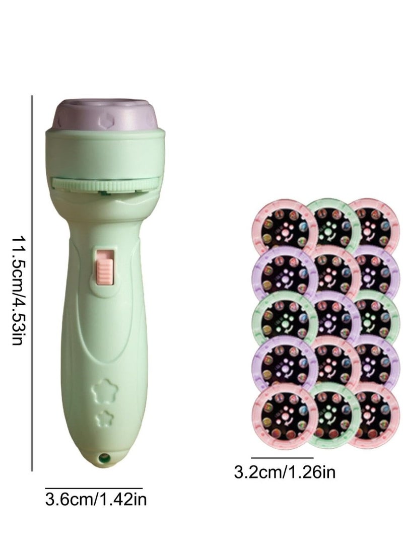 MOCOM - Kids Flashlight Projector Toy | 80 Storybook Projections & 10 Slides | Educational Bedtime Torch Lamp for Toddlers 3-6 | Interactive Learning, Sensory Play, Safe Plastic Gift for Boys & Girls - Image 1