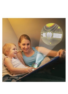MOCOM Kids Flashlight Projector Toy | 80 Storybook Projections & 10 Slides | Educational Bedtime Torch Lamp for Toddlers 3-6 | Interactive Learning, Sensory Play, Safe Plastic Gift for Boys & Girls  - Image 2