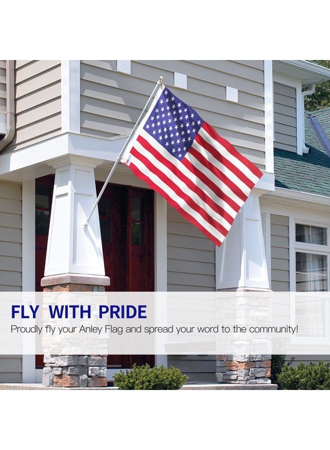 ANLEY Fly Breeze 3x5 Foot American US Polyester Flag - Vivid Color and UV Fade Resistant - Canvas Header and Double Stitched - USA Flags with Brass Grommets 3 X 5 Ft - Image 4