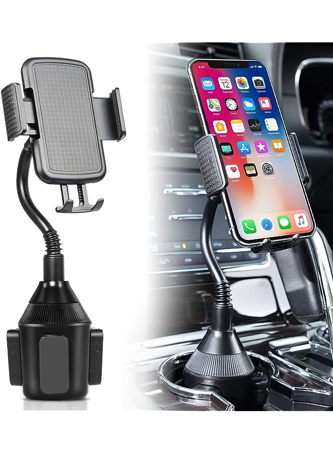 PROMASS Cup Holder Phone Mount Universal Adjustable Gooseneck Cup Holder Cradle Car Mount for Cell Phone iPhone Xs/XS Max/X/8/7 Plus/Galaxy - Image 1