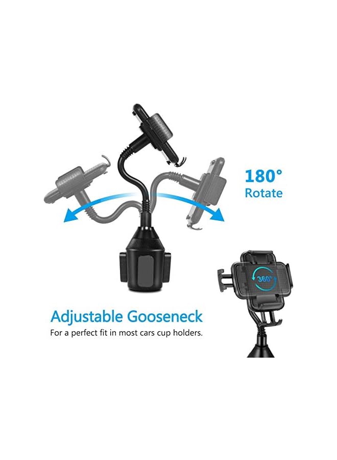 PROMASS Cup Holder Phone Mount Universal Adjustable Gooseneck Cup Holder Cradle Car Mount for Cell Phone iPhone Xs/XS Max/X/8/7 Plus/Galaxy - Image 5