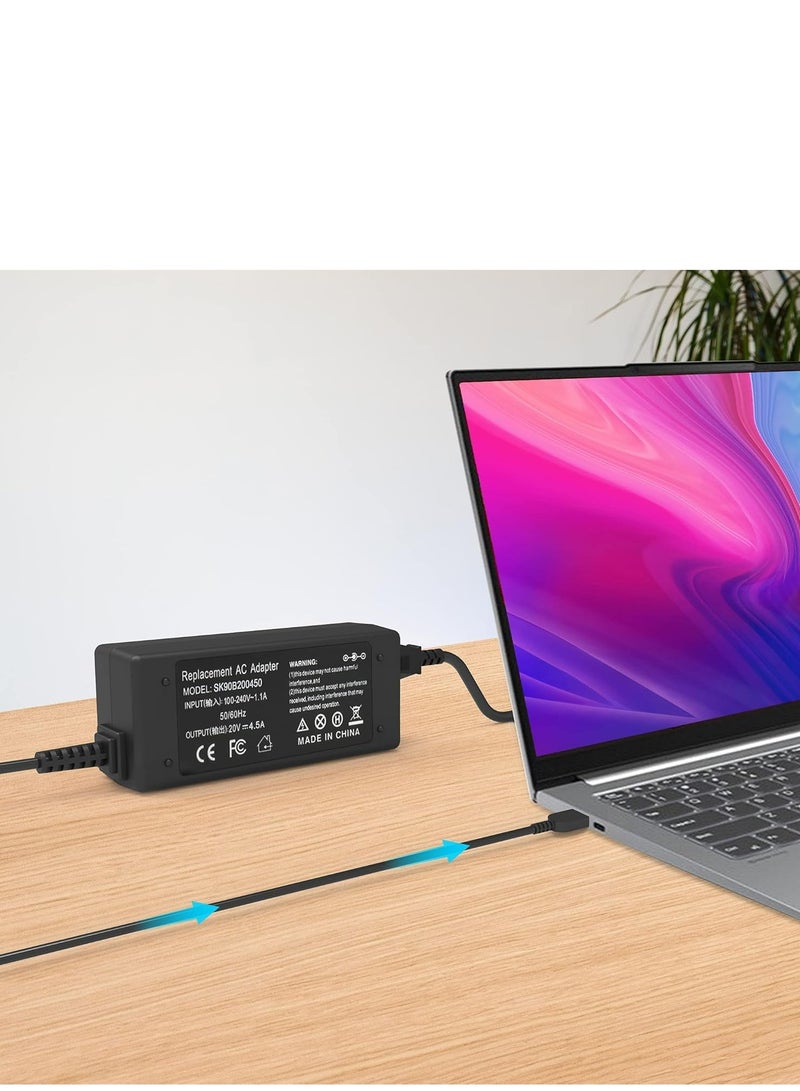 سالاب شاحن لابتوب 90 واط 20 فولت 4.5 أمبير لجهاز لينوفو ثينك باد X1 كاربون T440 E431 G410 45N0237 45N0236 45N0239 344428U ThinkPad T431s Z510 PA-1900-081 0B46994 0B46995 - Image 2