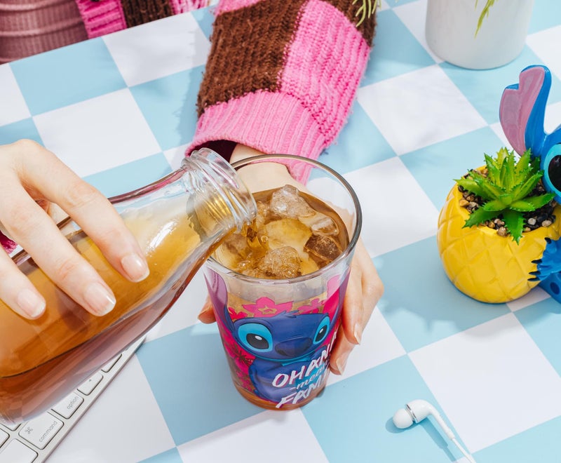 Silver Buffalo Disney Lilo and Stitch Ohana Means Family Pint Glass, 16 Ounces - Image 5