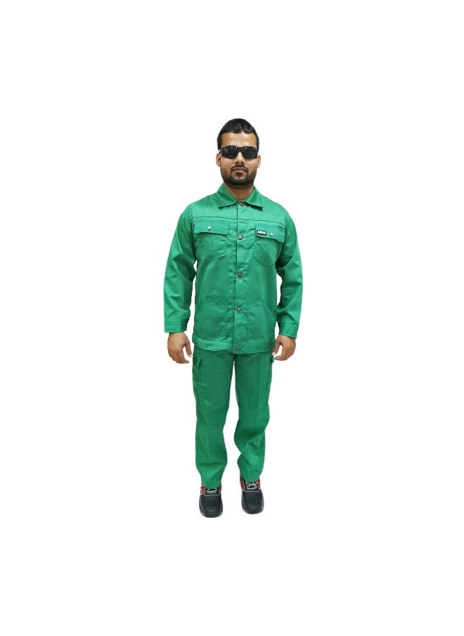 Armour Production AP 2-Piece Body Protection Suit - Bottle Green Color | Full Coverage Safety Wear | Durable PPE Workwear for Construction, Industrial, and Safety Professionals | Size 3xl  - Image 2