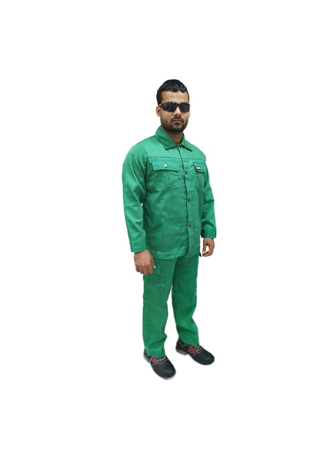 Armour Production AP 2-Piece Body Protection Suit - Bottle Green Color | Full Coverage Safety Wear | Durable PPE Workwear for Construction, Industrial, and Safety Professionals | Size 3xl  - Image 4