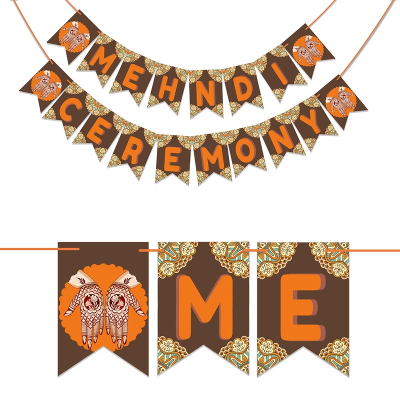 Wobbox Mehndi Banner for Bride, Mehendi Ceremony Banner, Mehandi Decoration Items For Marriage-FP2178 - Image 1