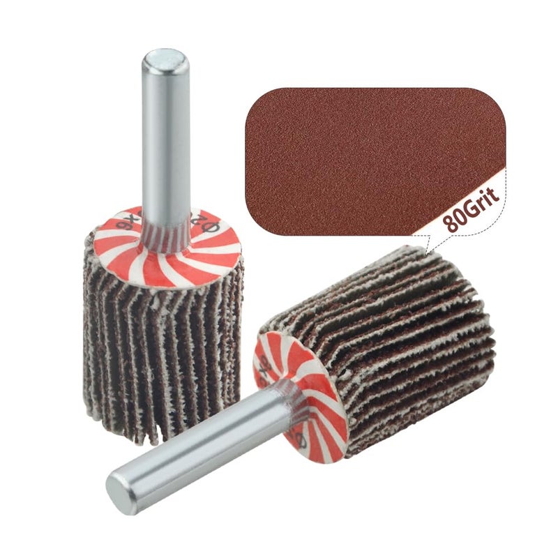 TOVOT 10 قطع عجلات فلاب مثبتة 3/4"×1" مع عمود 1/4" 80 حبيبة - Image 4