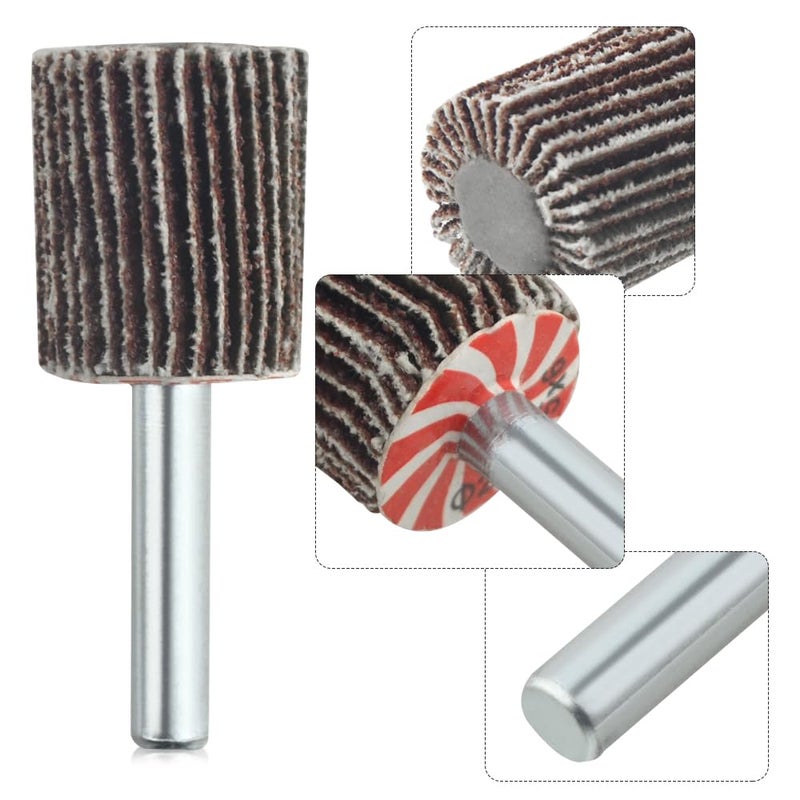 TOVOT 10 قطع عجلات فلاب مثبتة 3/4"×1" مع عمود 1/4" 80 حبيبة - Image 3