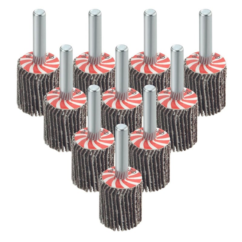 TOVOT 10 قطع عجلات فلاب مثبتة 3/4"×1" مع عمود 1/4" 80 حبيبة - Image 5