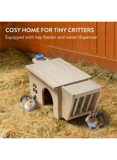 Navaris Navaris Guinea Pig House - Hides or Hideout for Your Small Pet - Place to Hide for Syrian Hamsters Gerbil Rat Chinchilla Mouse Hamster in Igloo Cottage Houses  - Image 2