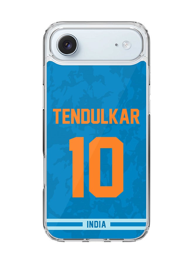 Stylizedd Classic Clear MagSafe Case for iPhone 17 Air , Hybrid Soft Case Flexible Edges Anti Drop TPU PC Gel Thin Transparent Cover [ Designed for iPhone 17 Air ] - Team India Sachin Tendulkar, Jersey No 10