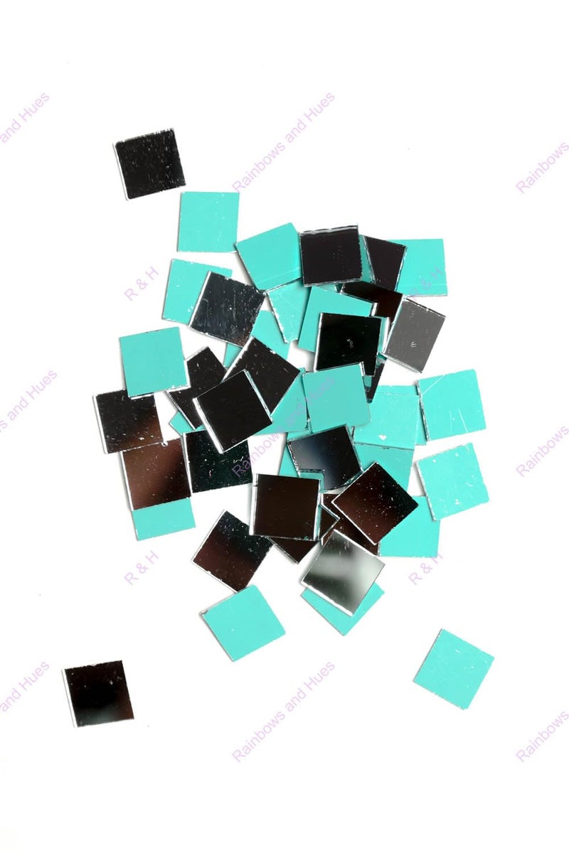 RH RH Craft Mirrors Square Shape 100 Grams 550 Pcs Approx for LIPPAN Art Mirror Art MUD and Mirror Art Craft Mosaic Art Home Decorations ETC 08 CM  - Image 2