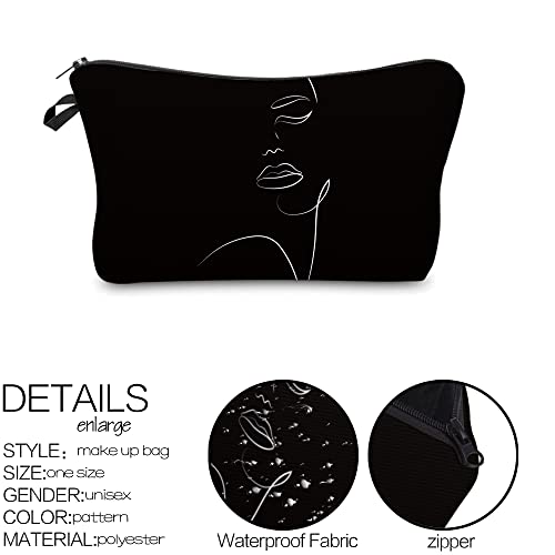 Deanfun Makeup Case Small, Cosmetic Zipper Bag Waterproof for Purse Mini, Women Cute Traveling Accessories Pouch for Ladies Thanksgiving Christmas Gifts(D2-55884) - Image 2