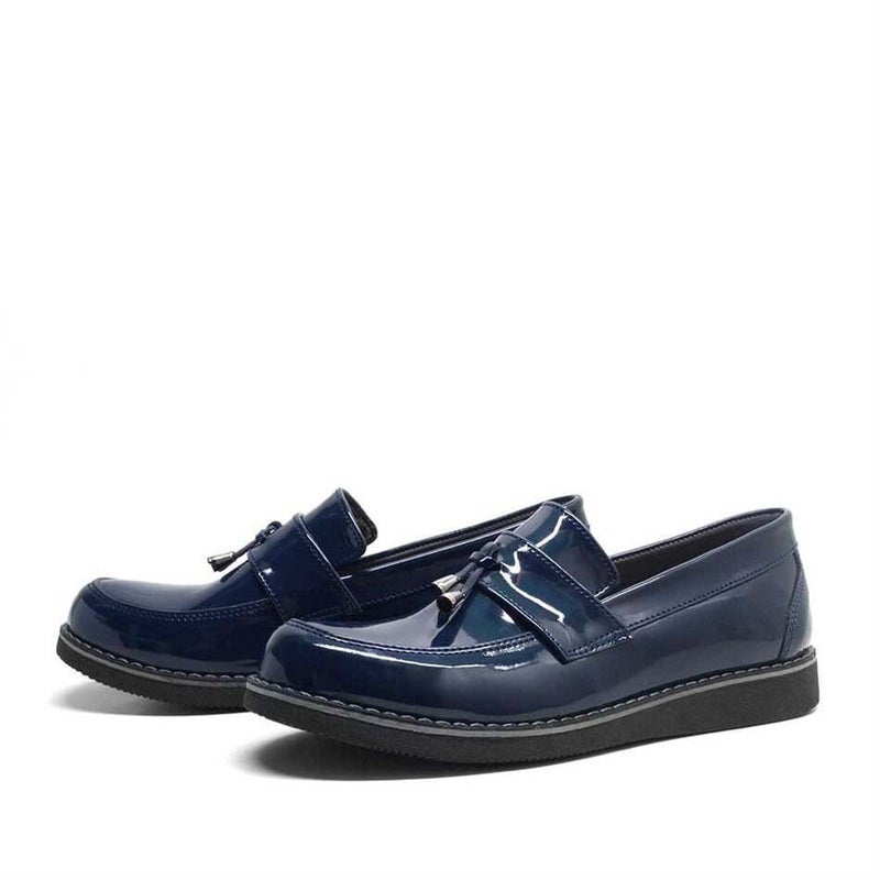 Rakerplus Runner Plus dark blue patent leather loafer for school for young men - Image 5