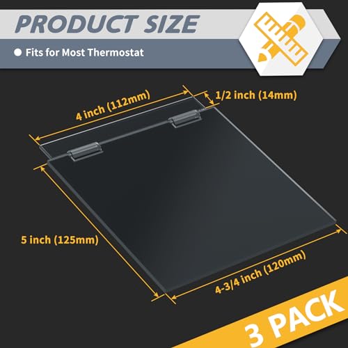 Flamorrow Air Conditioner Thermostat Panel Protection Cover 3 Pack 47 x 5 Wall Panel Protector AC Controller Cover Panel AntiTouch Central Ac Protection Cover for Air Conditioning Panel Acrylic - Image 3