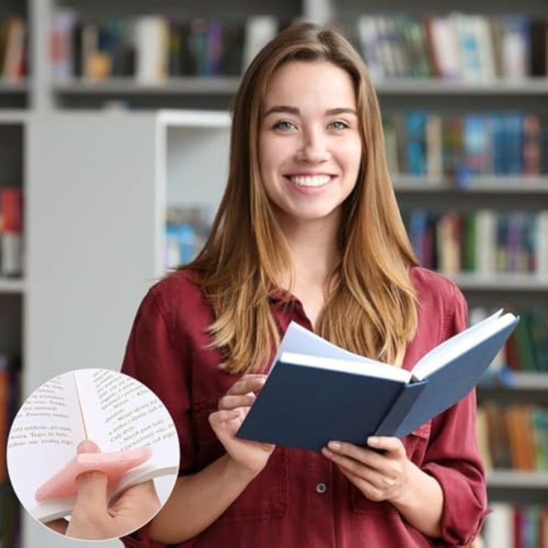 حامل صفحة الإبهام للقراءة، عبوتان، إشارة مرجعية لنمط الطاقة، حامل فتاحة الكتب، ملحقات الأصابع لمحبي اللون الوردي والأخضر الزيتوني - Image 5