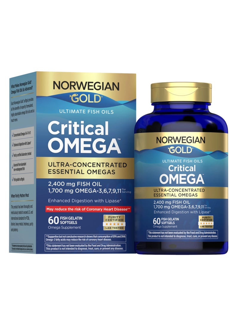 Renew Life Rl Critical Omega 60 Softgels #579 - Image 1