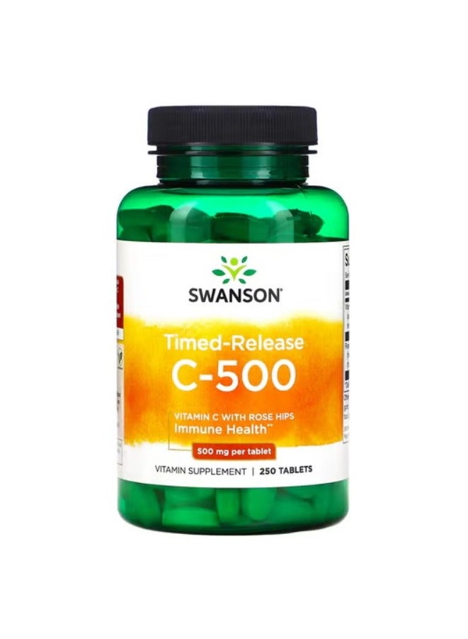 سوانسون مؤقت الإطلاق سي -500 ، 500 ملجم ، 250 قرصًا