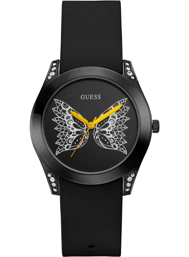 جس ساعة جيس النسائية التناظرية كوارتز بسوار سيليكون W0023L10 - Image 1