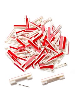 Generic Neust100 White Safety Pin Bar with Adhesive badge pin backs name tag pinsWhite Adhesive Safety Pins Back Adhesive Bar Pins for ID Badge Crafting Parts back safety bar pins Best name tag pins available  - Image 1