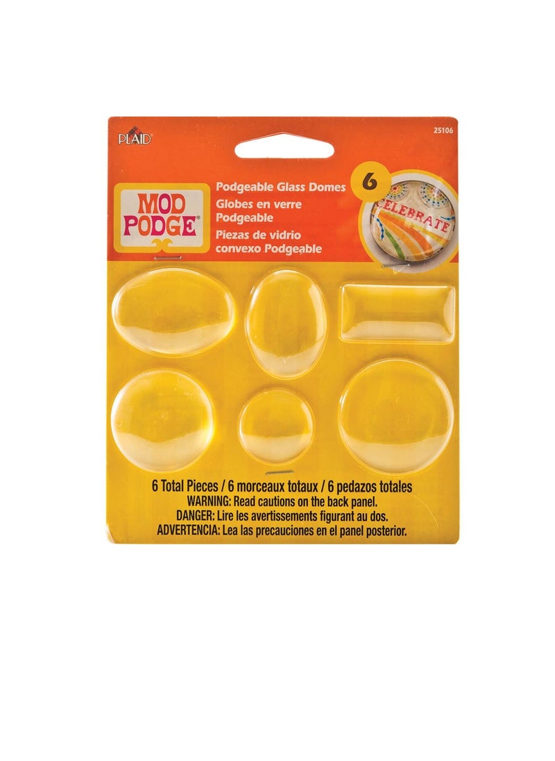 Mod Podge Podgeable Shapes 6/Pkg Glass Domes  - Image 1