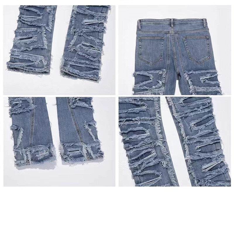 Unisex Classic Denim Jeans Loose Fit Daily Outdoor Wear - Image 4