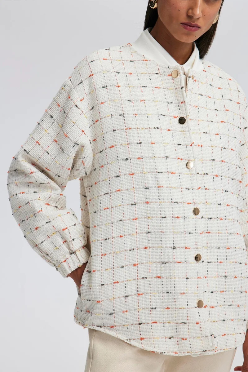 توتشي Tweed Bomber Jacket