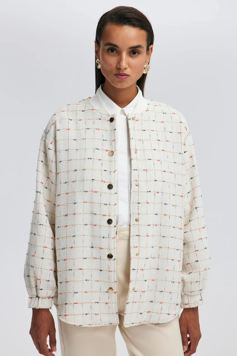 توتشي Tweed Bomber Jacket