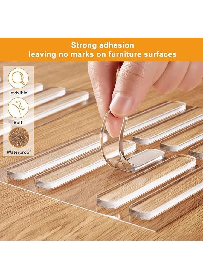 Shrux Shrux Silicon Slim Bumper Cabinet Door Bumpers ClearGlass Table Top Anti Slip Pads Silicon Bumper Strip for Chairs to Protect WallsSoft Close Door BumpersAnti Slip Silicon Strip 20  - Image 3