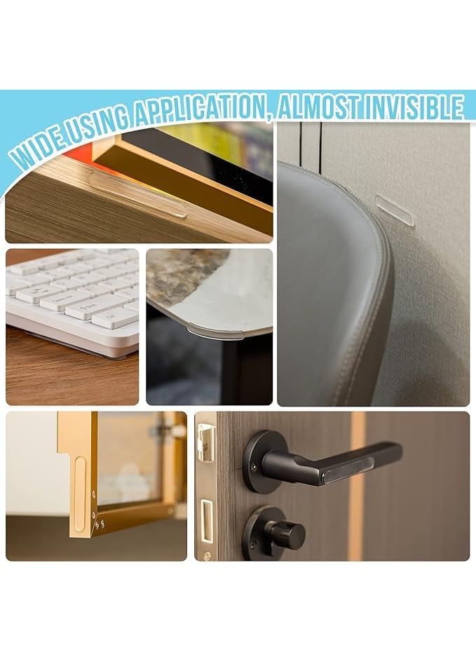 Shrux Shrux Silicon Slim Bumper Cabinet Door Bumpers ClearGlass Table Top Anti Slip Pads Silicon Bumper Strip for Chairs to Protect WallsSoft Close Door BumpersAnti Slip Silicon Strip 20  - Image 5