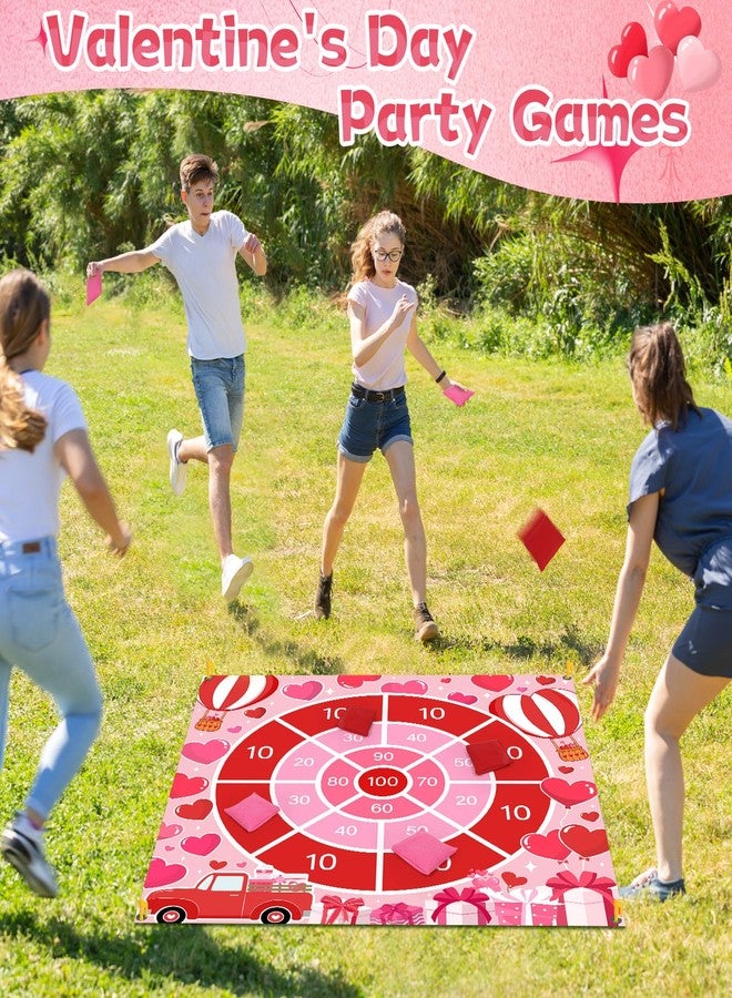 OBUSATT Valentines Day Games Bean Bag Toss Game Valentines Theme Outdoor Lawn Yard Games 4.9ft Giant Valentine Party Supplies for Adults Family Backyard Camping Field Holiday Party Favors Decoration Gift - Image 4