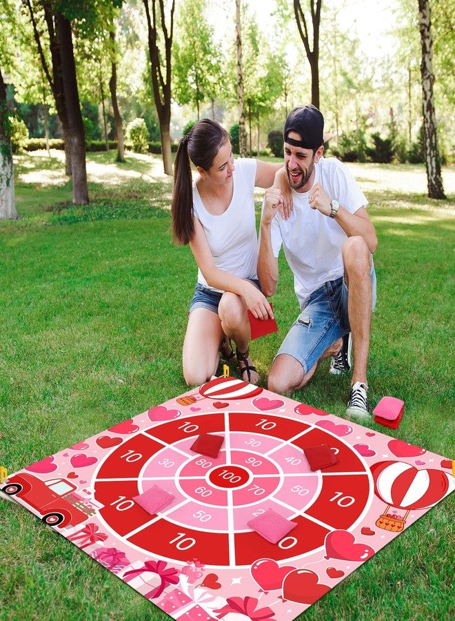 OBUSATT Valentines Day Games Bean Bag Toss Game Valentines Theme Outdoor Lawn Yard Games 4.9ft Giant Valentine Party Supplies for Adults Family Backyard Camping Field Holiday Party Favors Decoration Gift - Image 5