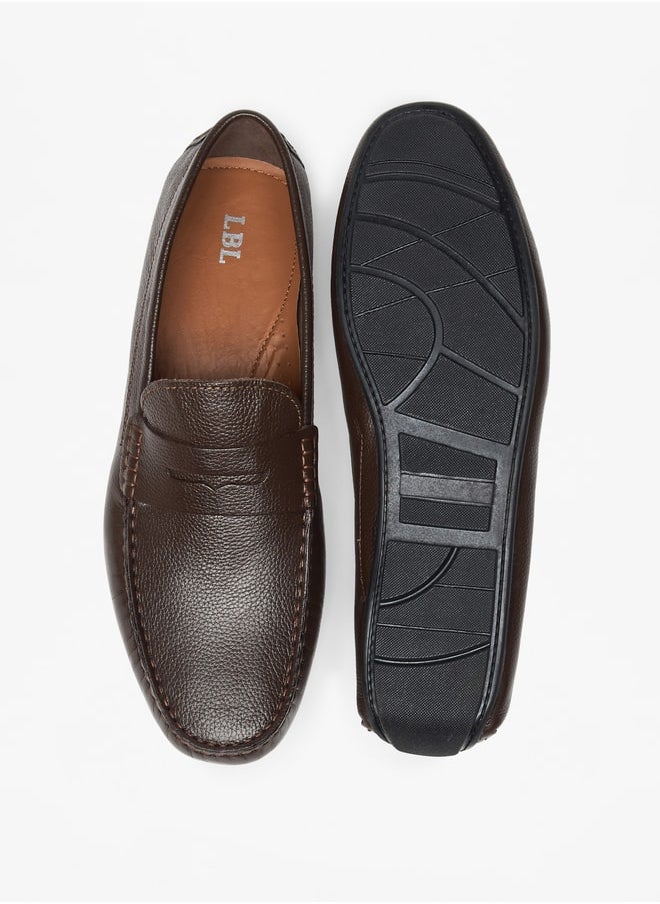 LBL by Shoexpress Men's Solid Slip-On Moccasins  - Image 4