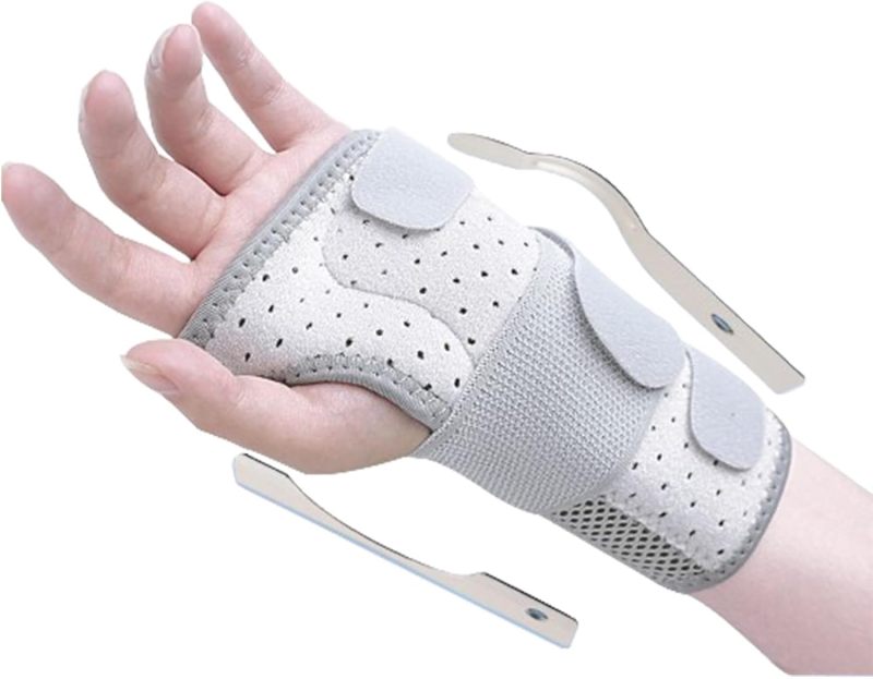 Wrist Support: Grey Size S Breathable Adjustable Brace - Maximum Support And Flexibility Carpal Tunnel Relief for Tendonitis, Wrist Sprains, Daily Use & Active Individuals - Image 1
