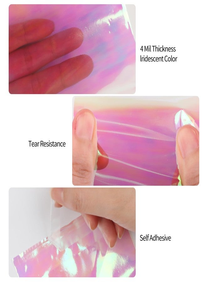 Motroce 200 PCS Self Sealing Cellophane Treat Bags, 5 x 7 Inches Self Adhesive Clear Iridescent Cellophane Bag, Small Resealable Individual Cookie Bags for Packaging Gift Giving, Candy, Pretzels, Treats - Image 3
