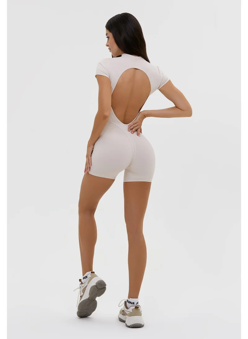 Bona Fide Extra Back Nude Extra Back Gym Jumpsuit for Women for Women | Best Price UAE