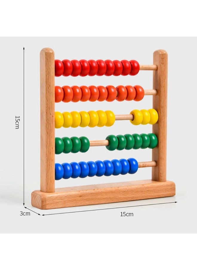 Toyvian Abacus Colorful Bead Wood Classic Abacus Counting Tool Portable Numbers Math Calculating Tool For Home Classroom School  - Image 2