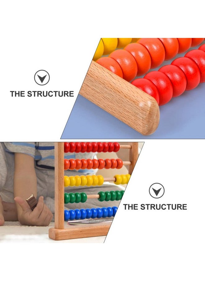 Toyvian Abacus Colorful Bead Wood Classic Abacus Counting Tool Portable Numbers Math Calculating Tool For Home Classroom School  - Image 3
