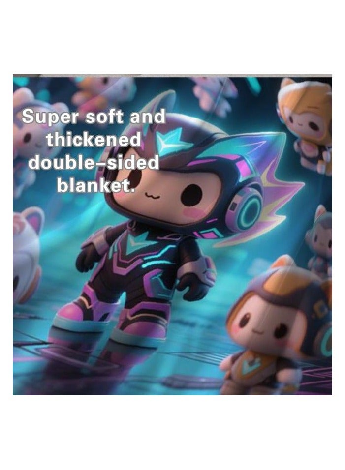 عام بطانية رقيقة من الفانيلا (دافئة ومريحة، ومناسبة للنوم واستخدام الألعاب وإزالة الغبار ومقاومة للرمل) 150 سم * 200 سم - 148 - Image 4