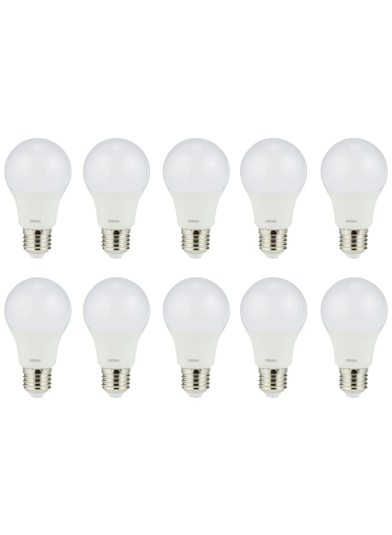 Osram Led Value Classic A Frosted 5.5W Screw Base E27 Cool White 4000K Pack Of 10 - Image 1