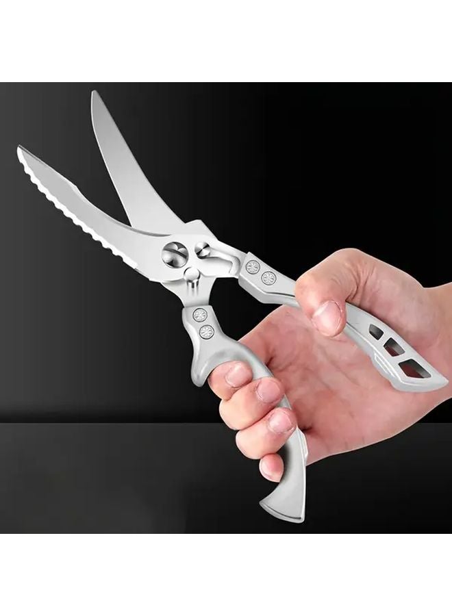 1 قطعة مقص مطبخ من الفولاذ المقاوم للصدأ لتقطيع الأسماك واللحوم والدجاج والفواكه والخضروات - Image 2