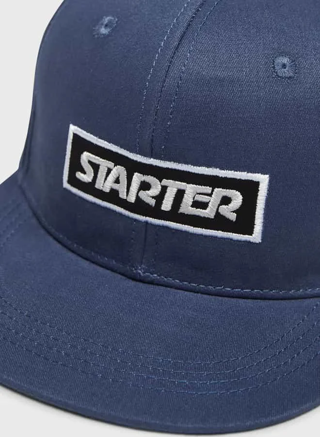 STARTER Starter Logo Embroidered Cap with Hook and Loop Strap Closure