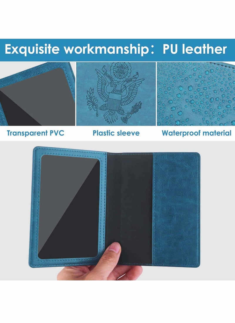Y&D - Passport Card Holder, PU Leather Holder with Vaccine Slot, Waterproof, Cover Case Protector - Image 1