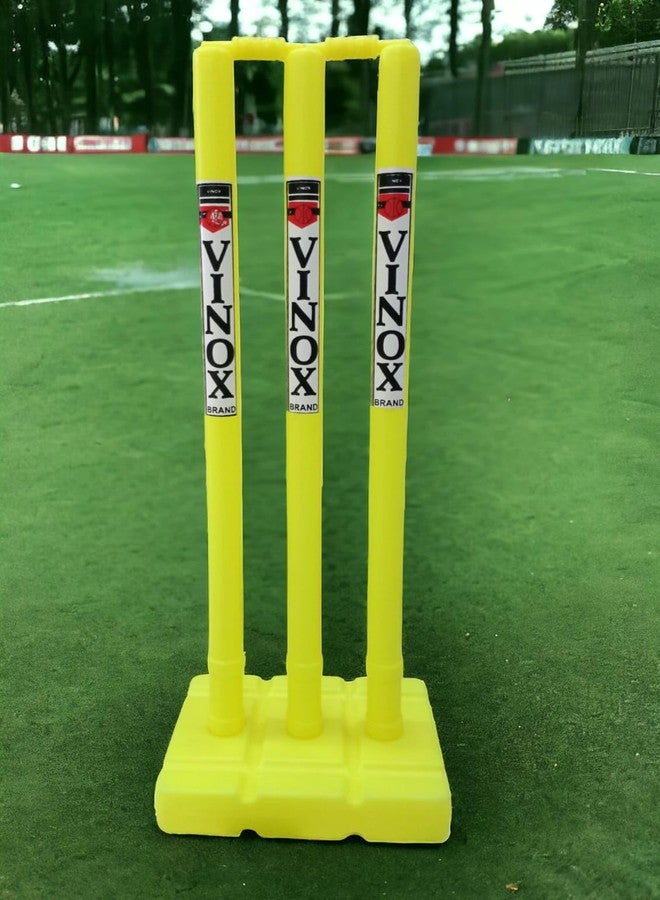 VINOX Cricket PVC Plastic Spring Back Stump Set PVC Wicket Set for Youth and Seniour (Green) - Image 4