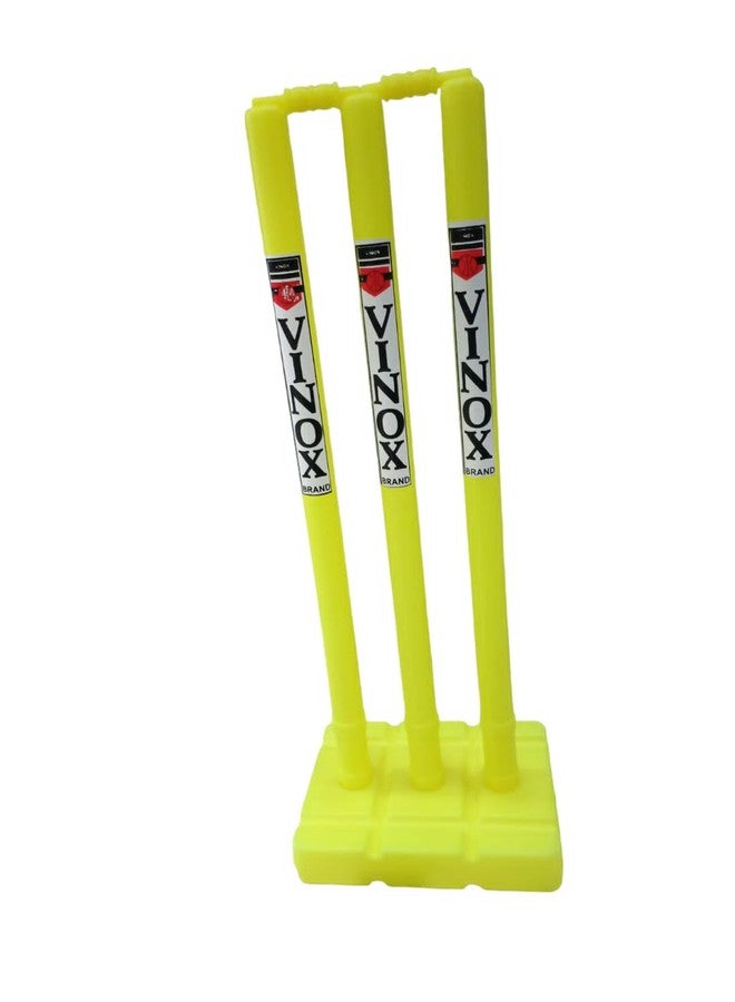 VINOX Cricket PVC Plastic Spring Back Stump Set PVC Wicket Set for Youth and Seniour (Green) - Image 5