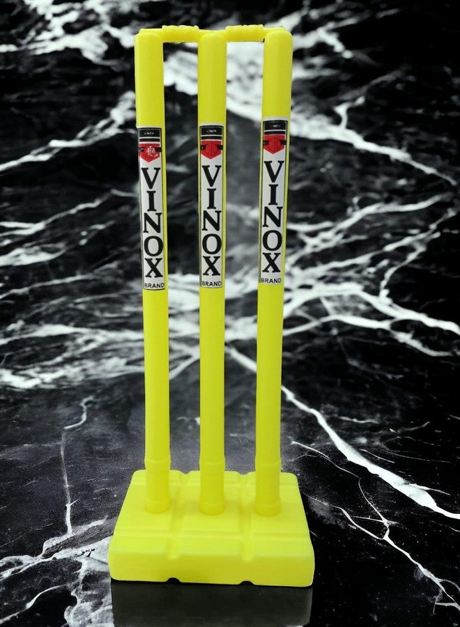 VINOX Cricket PVC Plastic Spring Back Stump Set PVC Wicket Set for Youth and Seniour (Green) - Image 2