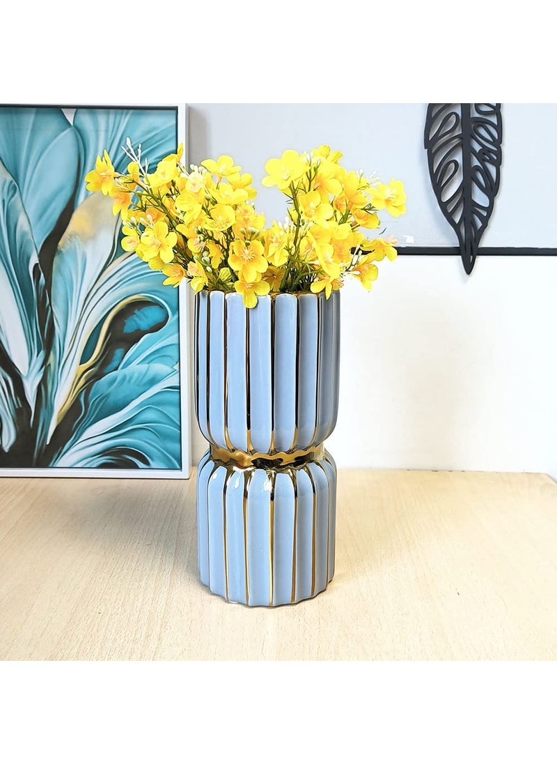 Art Street Art Street Ceramic Flower Vase for Living Room, Modern Decorative Home Décor Accessories, Flower Vases for Centerpieces & Tables (Grey, 4.5x9.7 Inch)  - Image 3