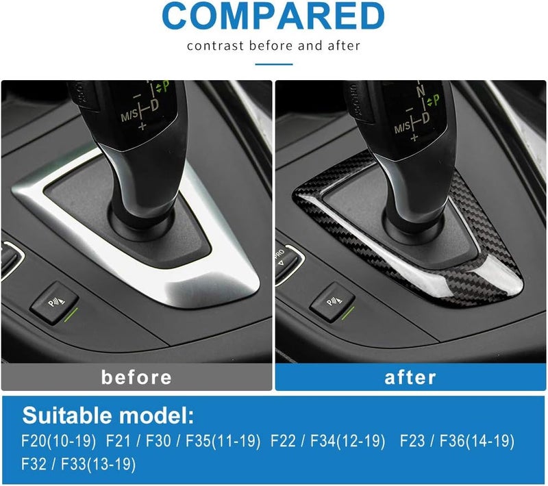 AIRSPEED Carbon Fiber Gear Shift Knob Panel Frame Cover for BMW F20 F21 F22 F23 F30 F34 F35 F32 F33 F36 - Image 4