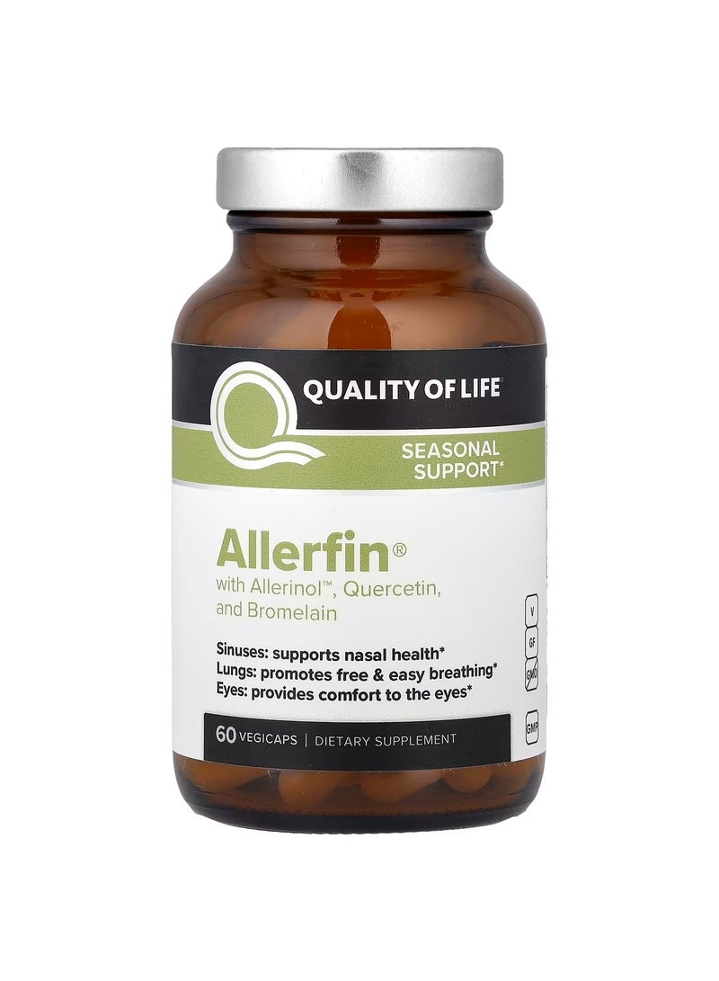 Quality of Life, Allerfin, 60 Vegicaps - Image 2